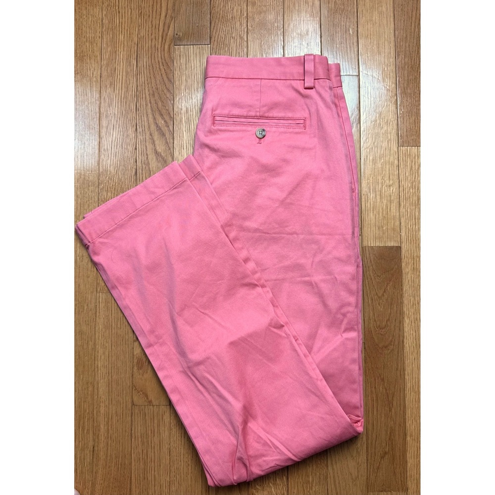 Vineyard Vines Mens Breaker Pants Pink Straight Leg Chinos 30x32 Stretch Cotton